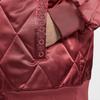 Nike Спортивная куртка из атласа с синтетическим наполнителем, однотонная, теплая, хлопковая, с бейсбольным воротником, зимние женские куртки цвета сандалового дерева и красного CU3664-617