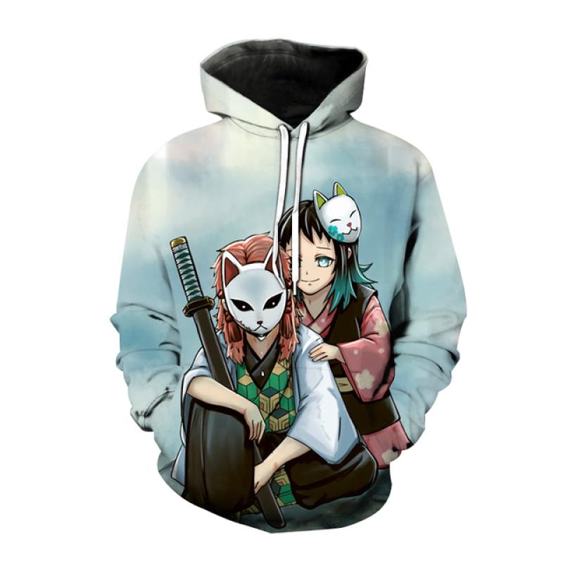 Модные толстовки с капюшоном в стиле аниме Demon Slayer Kimetsu no Yaiba, толстовка с капюшоном с 3D принтом для мужчин и женщин, модный пуловер, толстовка в стиле хип-хоп, одежда