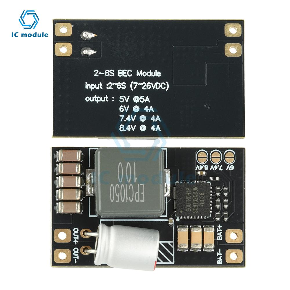 5V BEC Step-Down Module 2-6S 5V Multi-Voltage Output Switchable for RC FPV Models and Fixed-Wing Aircraft Accessories