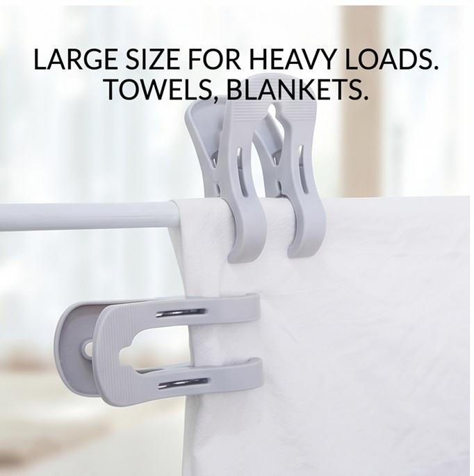 Large Anti-Slip Double Clip Quilt Clips, Windproof Durable Clothes Pegs for Laundry, Home Use & Storage Organization