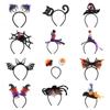 Spider Pumpkin Hairbands DIY Hair Accessories Spider Web Head Wrap Halloween Headband  Boys/Girls