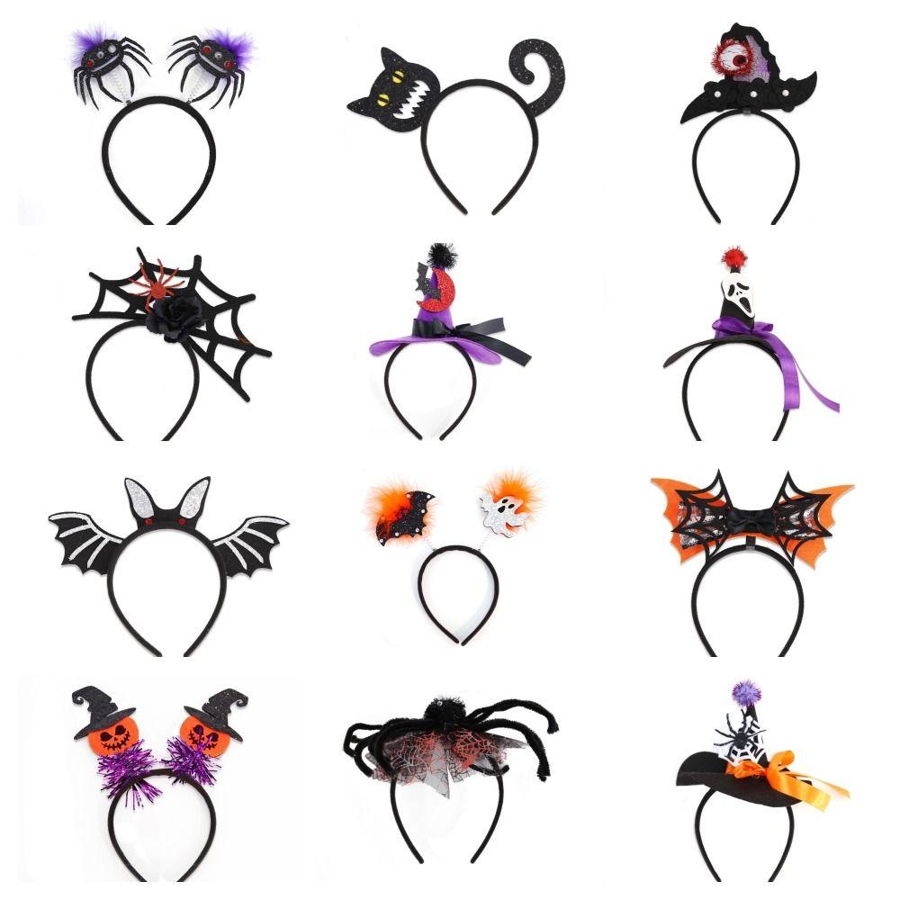 Spider Pumpkin Hairbands DIY Hair Accessories Spider Web Head Wrap Halloween Headband  Boys/Girls