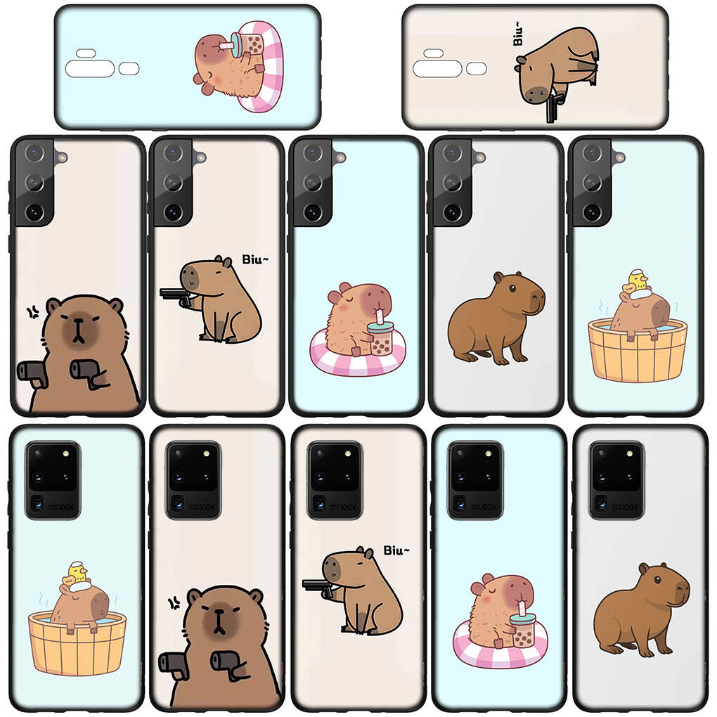 Для Samsung Galaxy S25 S24 S23 S22 S21 Ultra FE Plus A17 A37 A57 A56 A55 A06 A16 A15 A36 A26 A35 A05 A25 A54 A34 Чехол для телефона Постер Капибара Чехол