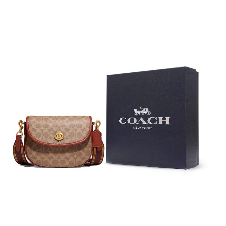 COACH Willow Monogram Print Saddle Bag CA093-B4NQ4