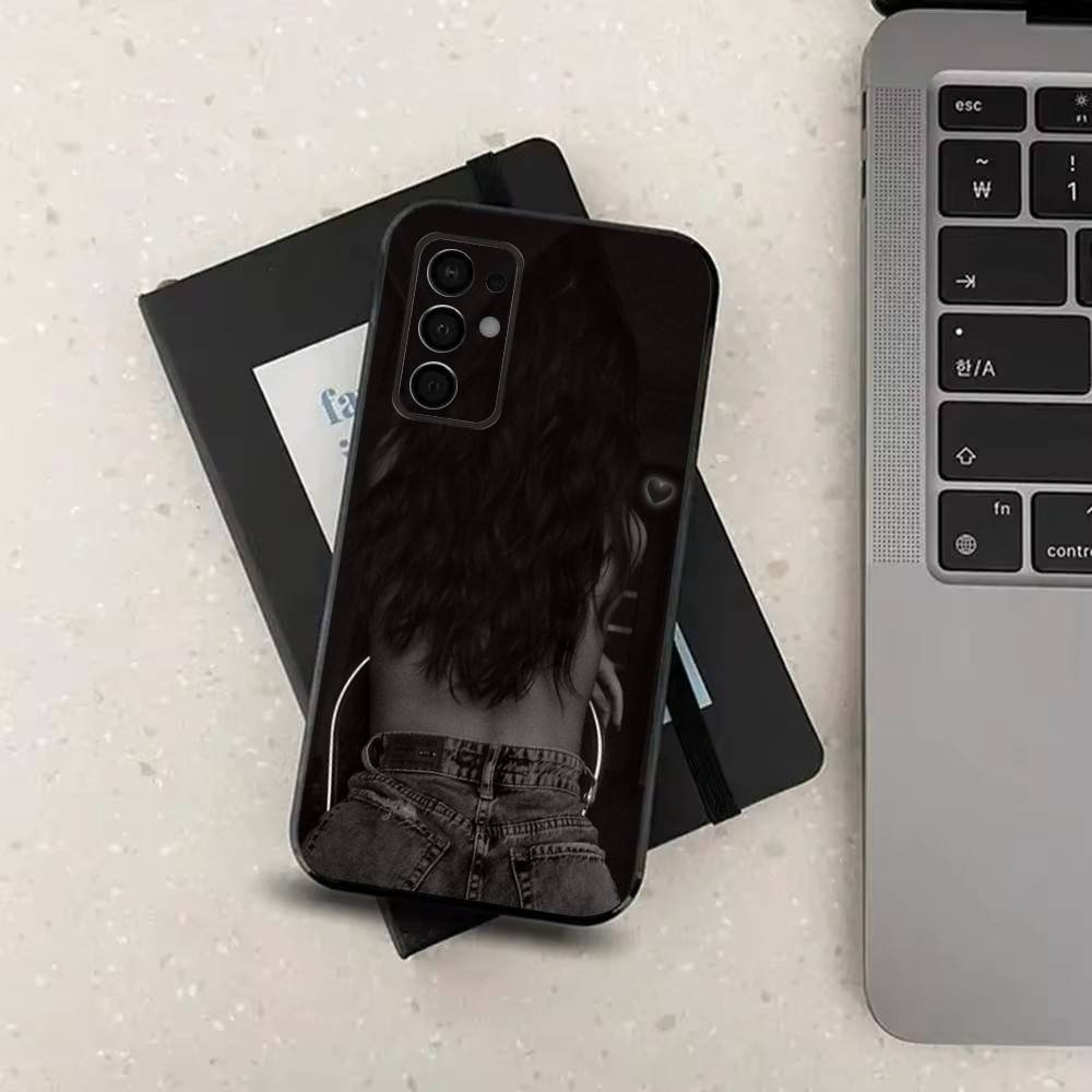 Sexy Girl Silhouettes Phone Case For Samsung Galaxy A73,31,32,72,41,53,52,71,22,5G,Note,J7,8,9 Soft Black Silicone Cover