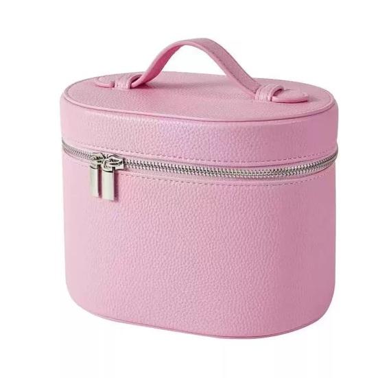 Дорожная косметичка из водонепроницаемой искусственной кожи с разделителем и ручкой, портативная косметичка для женщин.
