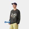 Li Ning Sports Lifestyle Series American High Street Retro Fashion Универсальная повседневная простая однотонная трикотажная толстовка с круглым вырезом и надписью AWDV411-5