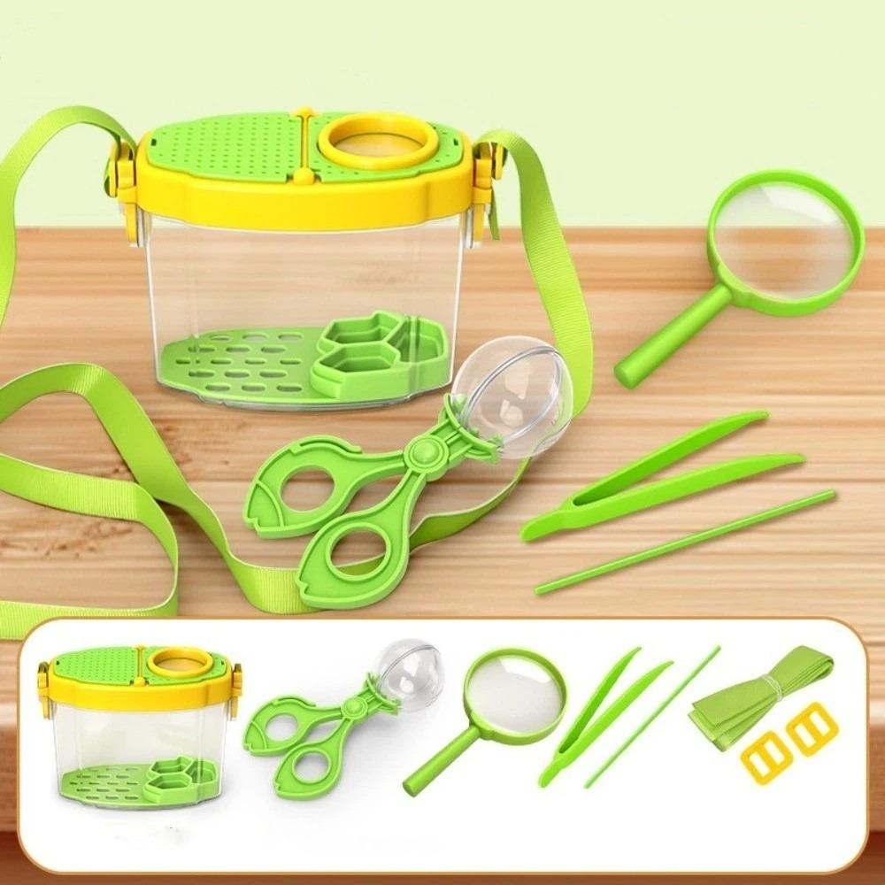 Transparent Insect Observation Box Adjustable Straps Spider Feeding Cage  Outdoor Exploration