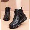 Winter Women Snow Boots Women's Genuine Leather Warm Fur Soft Flat Ankle Boots Mother Waterproof Casual Non-slip Booties