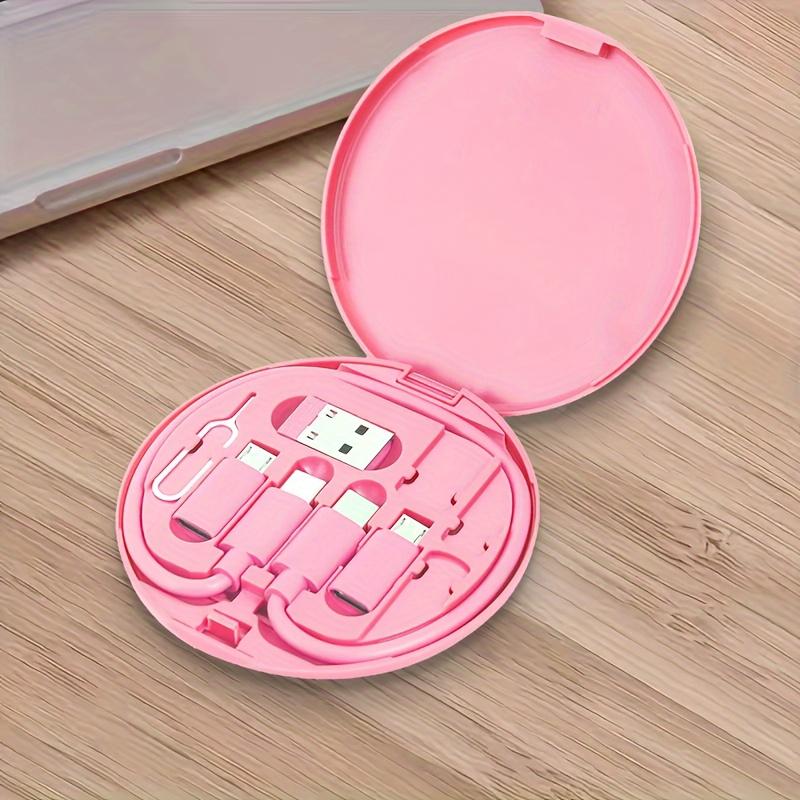 Цифровые кабели Комплект кабелей-переходников для зарядки с несколькими USB-разъемами, комплект для преобразования USB C USB A и Type C на штекер Micro/Type C, передача данных, хранение карт