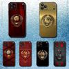Чехол для телефона с медалью советского искусства для iPhone 17,16,15,14,13,12,Pro,Max,Plus,E,SE4,Air,Mini Черный Мягкий чехол