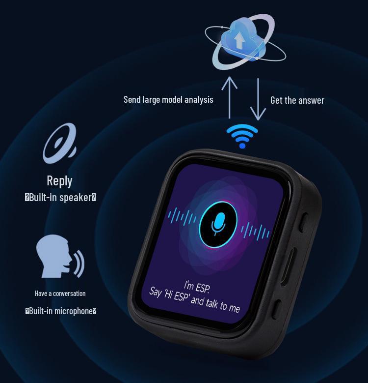 ESP32-S3 1,8-дюймовая AMOLED сенсорная плата разработки с динамиком, поддержка голосового ИИ XiaoZhi