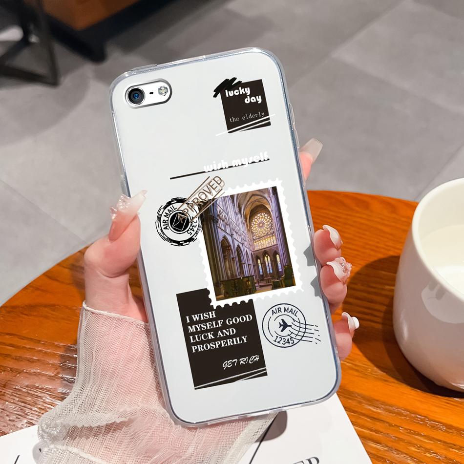 Для iPhone 4 5 5S 6 Plus Чехол для телефона Чернильная живопись Мягкая прозрачная силиконовая задняя крышка Для Apple iphone4 iphone5 5 S iphone6 6+ Funda