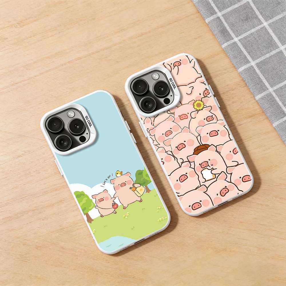 Cute Pig Daily Phone Case for iPhone 17 16 15 14 13 12 11 Pro Plus Max Air Mini X XS TPU Bumper