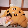Croissant Shaped Stuffed Pillow Cute Plush Croissant Pillow with Legs Back Cushion Lumbar Support Pillow for Sofa Bed Couch