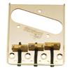 Wilkinson WTB Telecaster TL-Type Bridge with String Length Compensation, 3-Way Brass Saddles, Gold