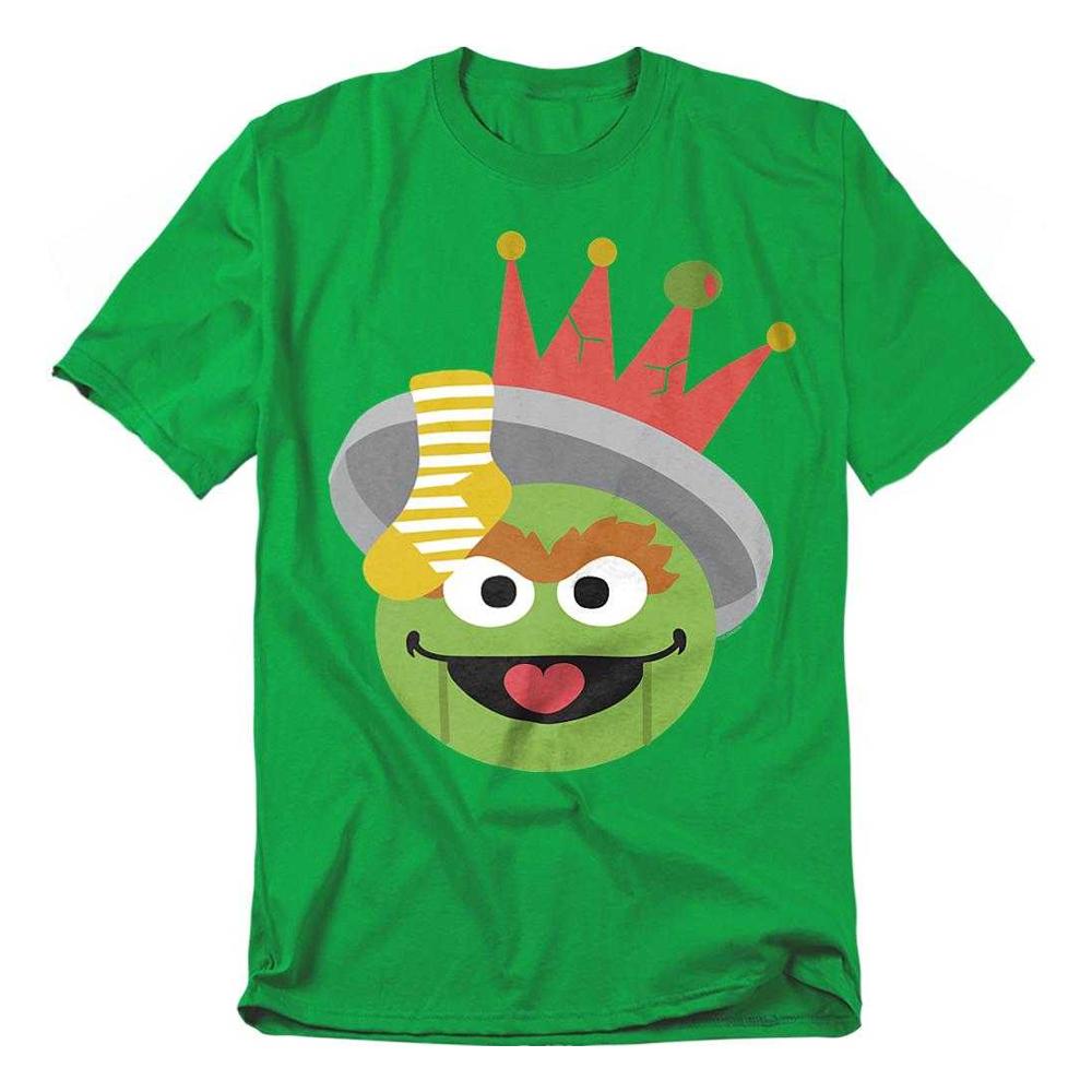 Sesame Street Unisex Adult Oscar The Grouch Nutcracker Christmas T-Shirt