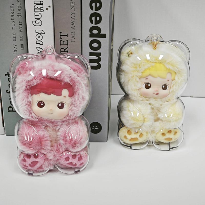 Коллекция эмалевых плюшевых брелоков Hacipupu в виде мармеладных мишек с защитным пылезащитным чехлом, милый аксессуар с персонажем, подарок