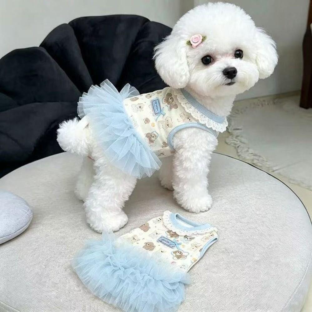 Cute Style Summer Dog Dress Soft Thin Lace Pet Dresses New Princess Dress for Small Dogs