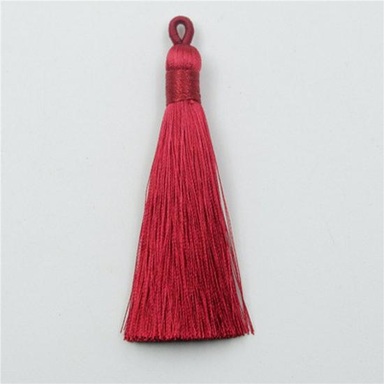 Подвеска-кисточка из гладкого полиэстерового шелка своими руками с коротким подвесным кольцом для ювелирных изделий