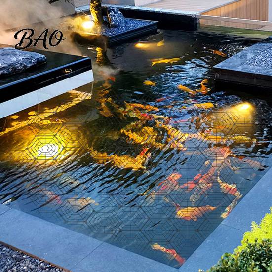 Pond Guard Net 20Pcs Protector Nets Floating Interlocking Covers with Clips Ties Heron Fish Safety Barrier Cat Deterrent Panels for Ponds Protects