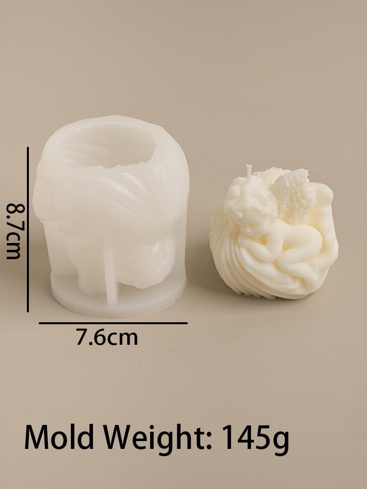 3D Rose Angel ароматизированная свеча силиконовая форма DIY цветок крылья мальчик ангел формы для мыла ручной работы гипсовая смола орнамент домашний декор подарок