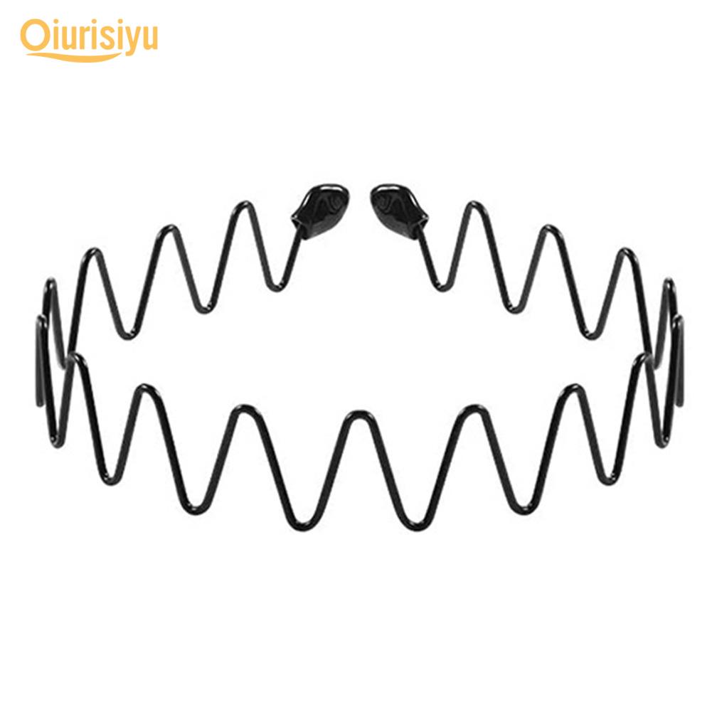 Мужская металлическая волнистая повязка на голову, заколки для волос, обруч для волос