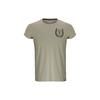 Retro Letter Print Training Crew Neck T-Shirt Men Tops Buffalo-Leather Khaki 1384200-203