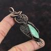Подвеска из варисцита, обернутая медной проволокой, ювелирное изделие в виде совы из варисцита, новинка ручной работы, подвеска из драгоценного камня для подарка, ювелирное изделие из медной проволоки