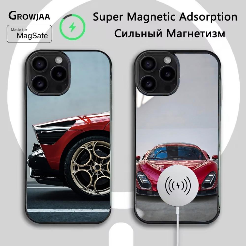 AlfaeS Cool R-RomeoS-S Car Phone Case For iPhone 16e,16,15,14,13,12,11,Plus,Pro,Max,Mini Magsafe Magnetic Wireless Charging