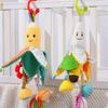 Подвесные погремушки, мультяшные банановые кукурузные сенсорные игрушки для новорожденных, коляска, детская кроватка, успокаивающая игрушка с морщинками, пищалками и прорезывателем для малышей 0–12 месяцев