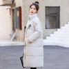 Новая утолщенная водолазка с хлопковой подкладкой, женская зимняя длинная одежда-хлеб, свободная куртка из хлопка до колена