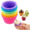 12/24Pcs Silicone Cup Cake Tool Bakeware Baking Mold Cupcake and Muffin for Cake Making Kitchen