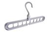 1pc Heavy-Duty Foldable 9-Hole Plastic Hangers - Space-Saving, Closet Organization, Room, Wardrobe, Home, and Dormitory Storage Solution