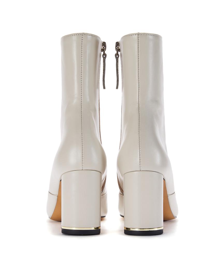 Briana Block Half Boots [Cream]