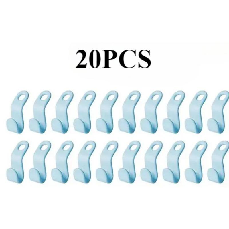 60 шт. крючки для вешалок для одежды, экономящие место, удлинитель для вешалок, органайзер для шкафа, пластиковые удлинители, зажимы для пальто, рубашки