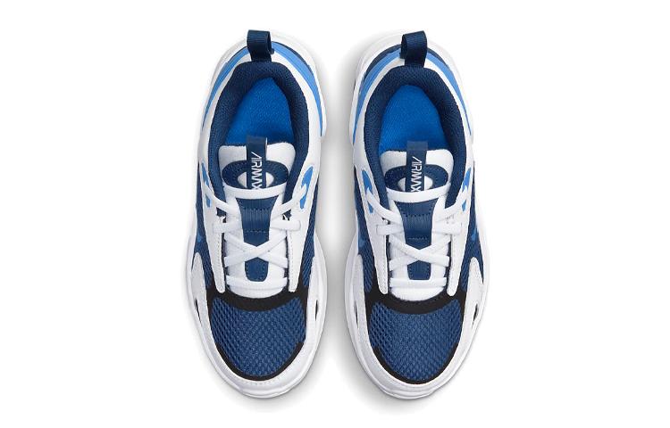 Nike Кроссовки для бега Air Max Bolt с амортизацией, низкие, черные, белые, синие, для детей 3-7 лет CW1627-400