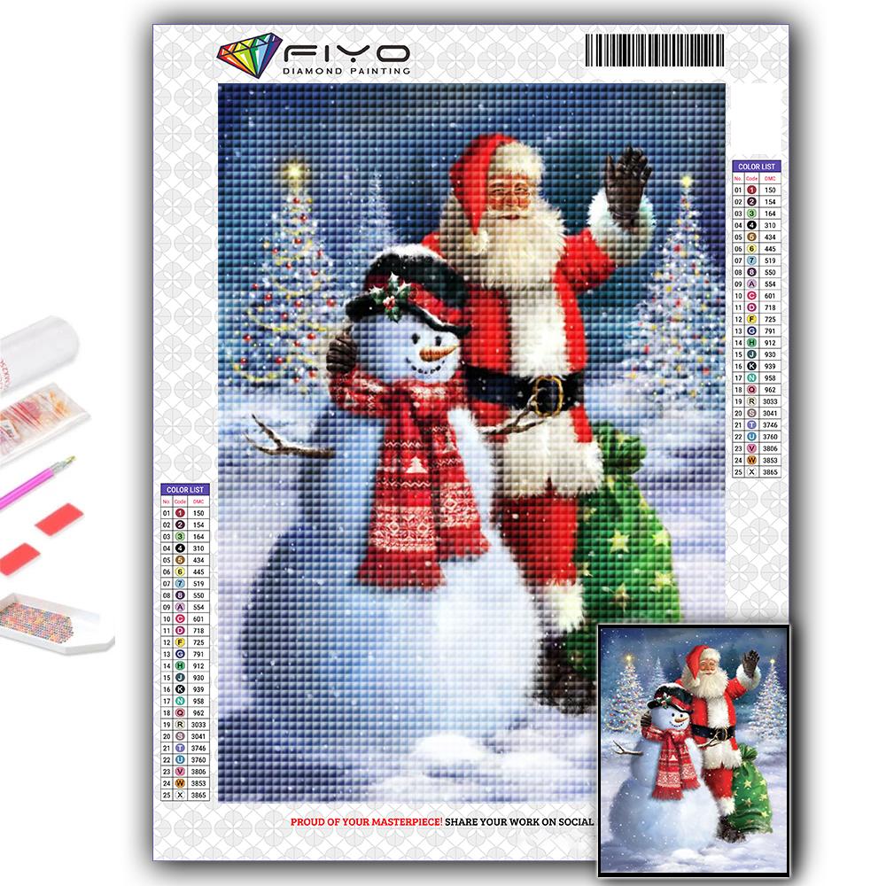 5D алмазная живопись полная алмазная Рождественская елка Санта-Снеговик Алмазная картина ручная работа Diy Алмазная мозаика картина украшение дома
