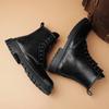 Мужские ботинки из натуральной кожи, черные, с боковой молнией, мужские ботинки для мотокросса, высокие ботинки для улицы в стиле панк, уличные ботильоны, повседневная обувь