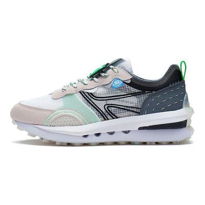 Li Ning Fangyuan V2 Прочные дышащие низкие спортивные повседневные туфли Мужские кроссовки Белый Песочно-серый AGCS025-1