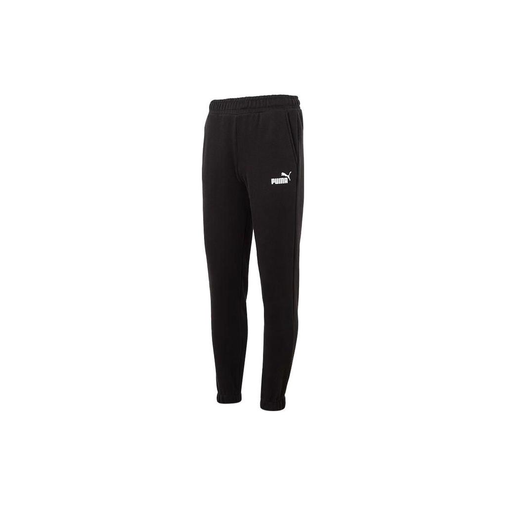 Puma Solid Color Fleece Lined Warm Drawstring Knit Sports Pants Men Bottoms Black 678450-01