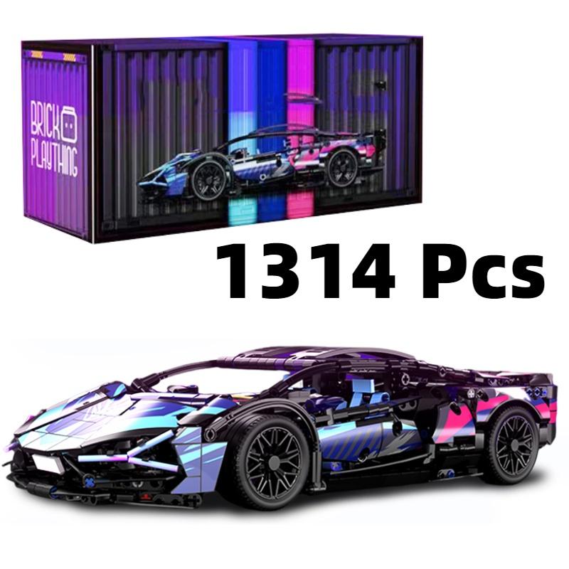 Очень популярная киберпанк версия кареты Lamborghini, модель Lego, игрушка на радиоуправлении