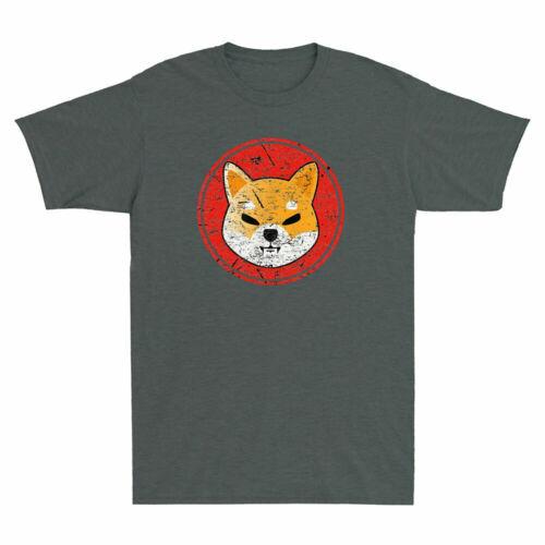 Shiba Inu Distressed Style Logo T-shirt Shib to the Moon Novelty Men T-shirt