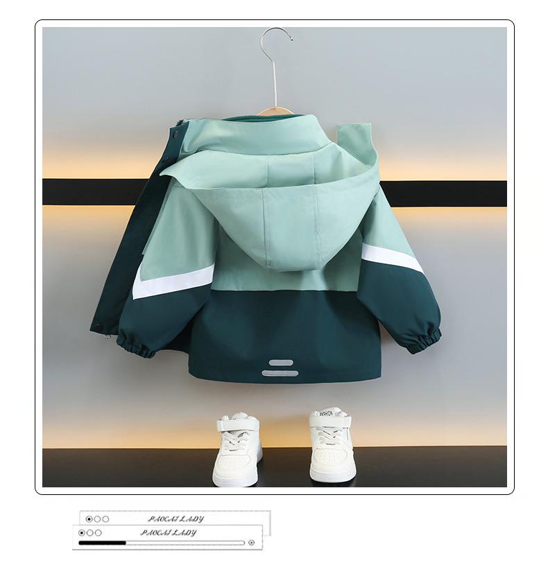 Мужская куртка-ветровка в стиле колор-блок – Куртка 3-в-1 для весны и осени – Крутая и модная верхняя одежда