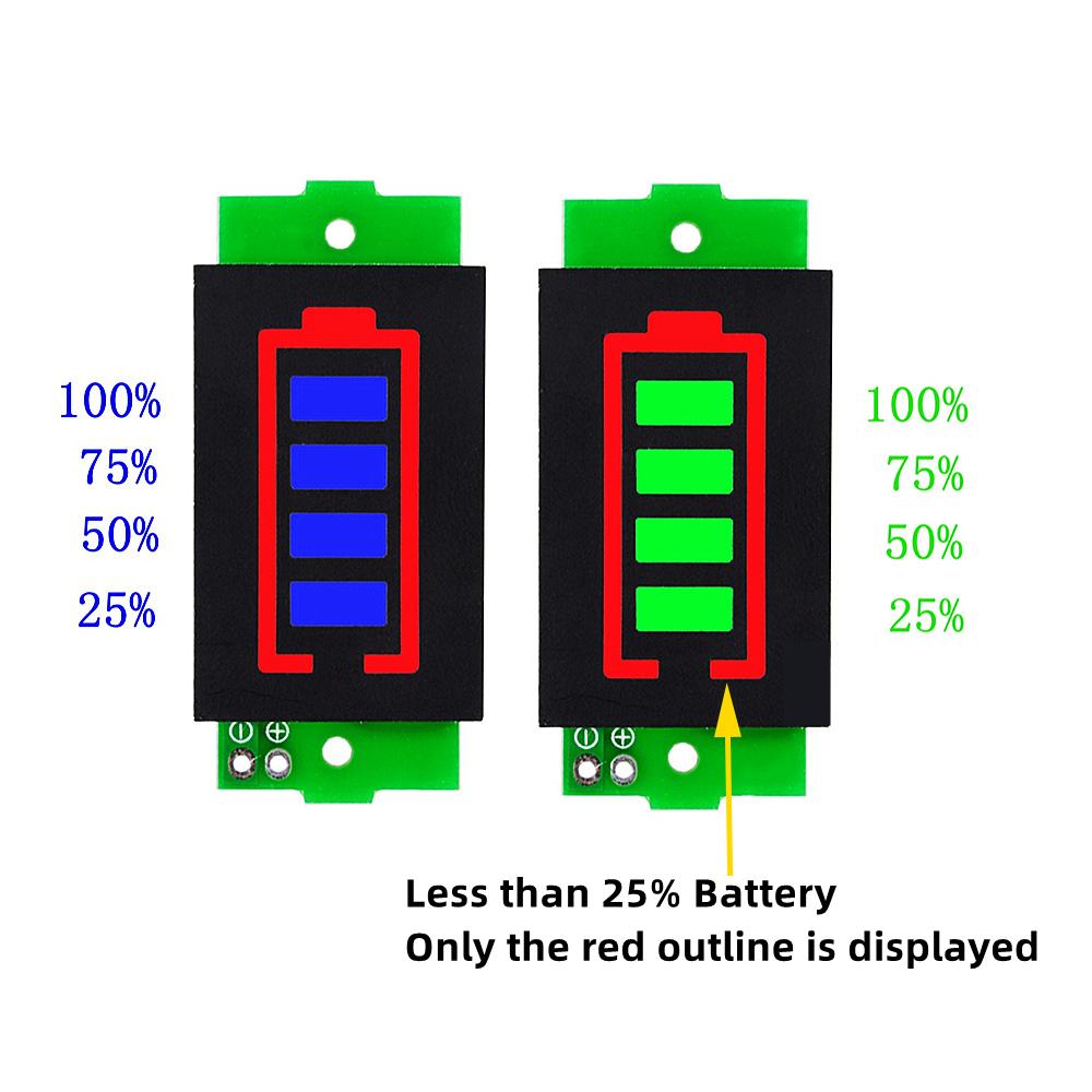 1-8S 1S/2S/3S/4S Single 3.7V Lithium Battery Capacity Indicator Tester 4.2V Display Electric Vehicle Battery Power Tester Li-ion