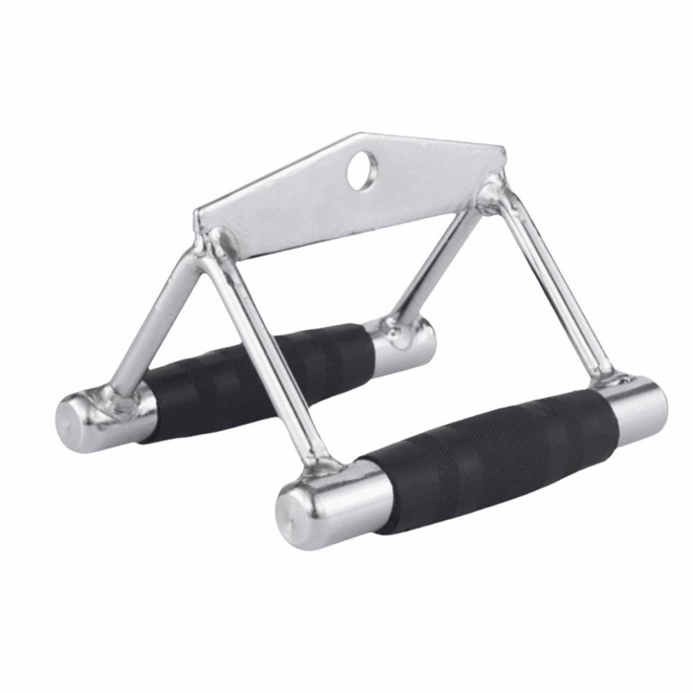 V Shape Bar Double D Row Handle Rubber Cover Gantry Lever Handle Fitness Equipment
