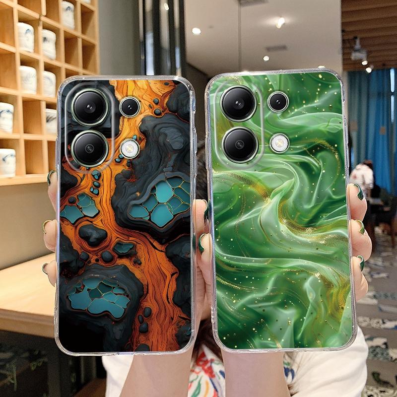 Мраморный мягкий прозрачный силиконовый чехол для Xiaomi Redmi Note 13 14T 15 Samsung A55 A35 S24 FE iPhone 15 Huawei Honor 200 Camera Защитный противоударный чехол