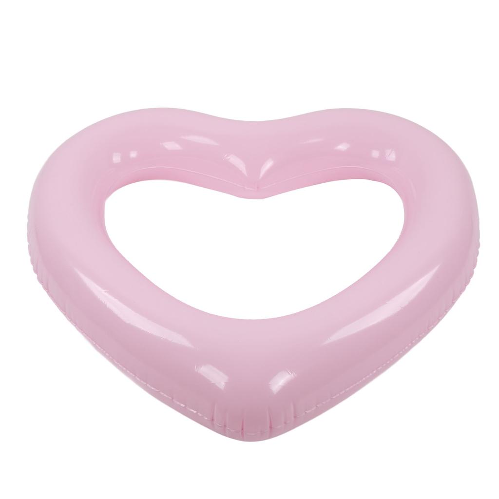 Heart Shaped Swimming Circle 120cm Thick Tear Resistant PVC Material Inflatable Pool Float Rings for Pool Party Beaches