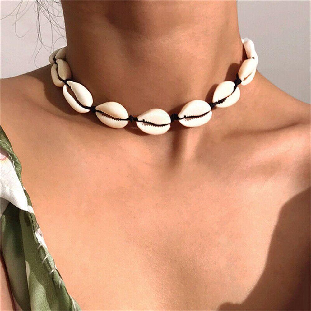 Женские украшения Bohemia Choker Fashion Natural Boho Braided Handmade Cowrie Shell Shell