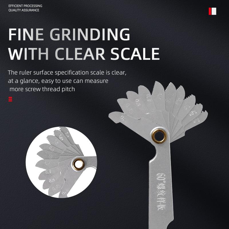 55/60 градусов метрическая резьба пробка калибр имперский зубчатый винт калибры шага углеродистая сталь измерительный инструмент метчик резьба измерение